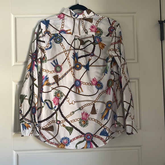 Talbots Links and Ribbons Cotton Shirt - Picture 4 of 4